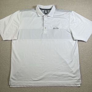 Footjoy Golf Polo Shirt Mens Size XL White Color Block Short Slv‎ Verandah Club